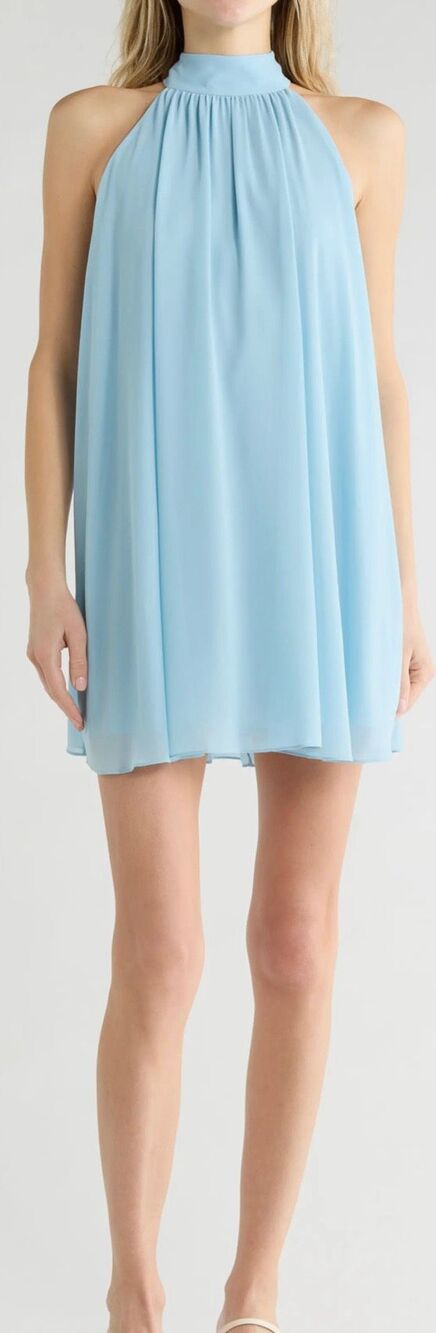 Alice + Olivia Corine halter mini dress size L